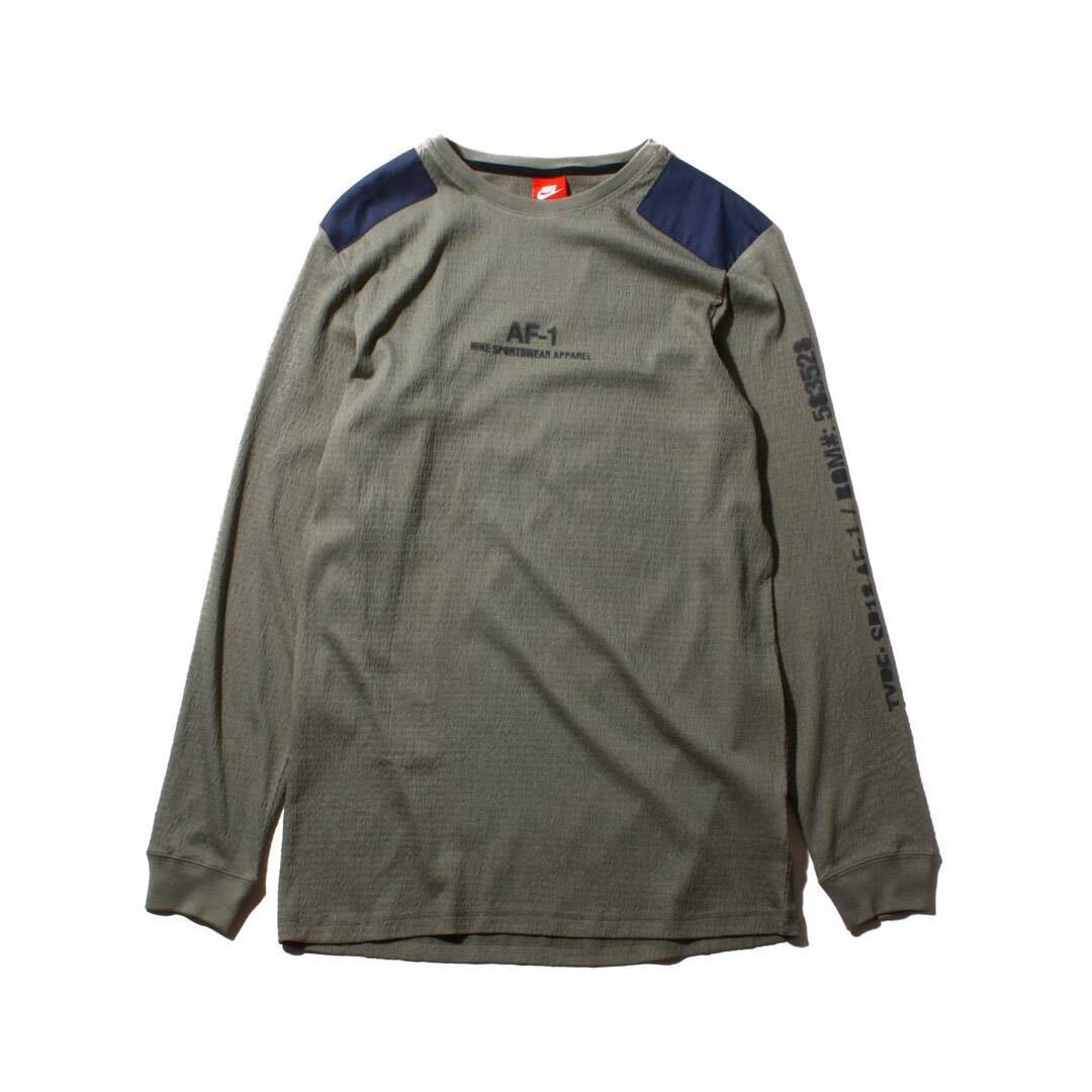 NIKE AS M NSW TOP AF1 LS DARK STUCCO AH2037-004-L 柔らかい素材と長めのシルエットを採用し、快適な着心地を提供します拍卖