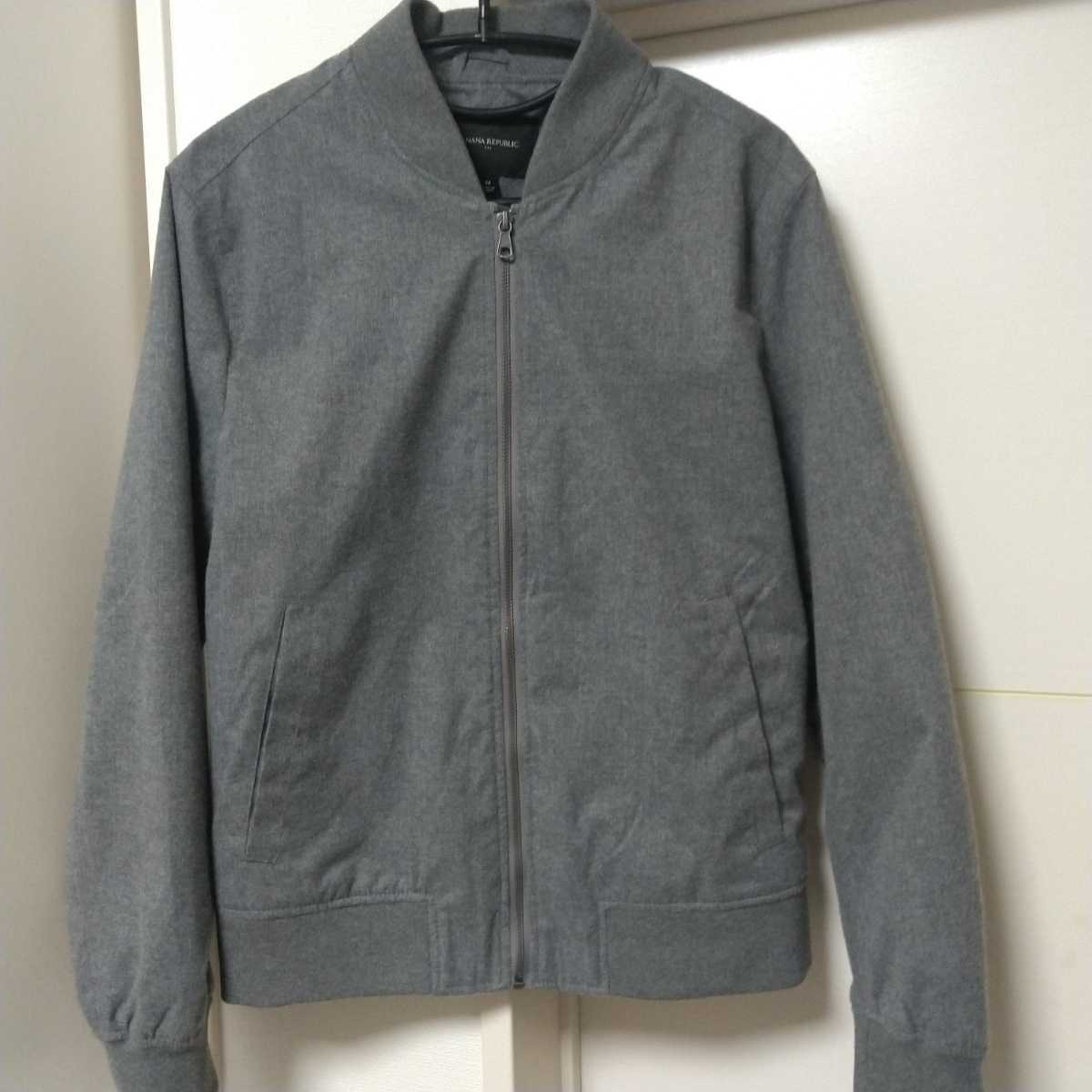 送料無料 banana republic バナナリパブリック water resistant ウォーター レジスタント ボンバー ジャケット ブルゾン M 撥水 灰 グレー拍卖