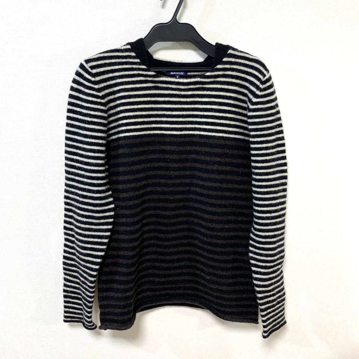 ★良品★ABAHOUSE アバハウス セーター メンズ2 ウール混 厚手拍卖