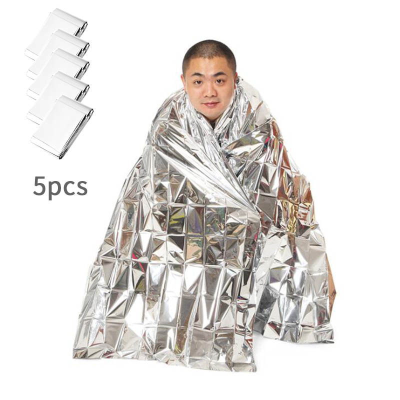 屋外スポーツ 緊急サバイバルキット 緊急サバイバル寝袋 屋外キャンプ ハイキング 登山 応急処置用緊急ブランケットPEアルミニウムフィルム拍卖