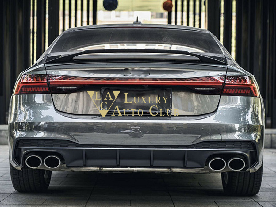 2019up audi アウディ A7 S7 B9 スポーツバック カーボンリアスポイラーハッチリップ ウイング エアロ リアルカ-ボン綾織り ボディ トリム拍卖