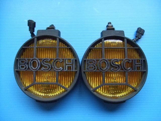 中古 BOSCH160 丸型 16cm フォグランプ H3バルブ ボッシュ 吊り下げ装着専用 旧車 昭和 丸形 イエローレンズ 当時物 オフロード 4WD sub拍卖