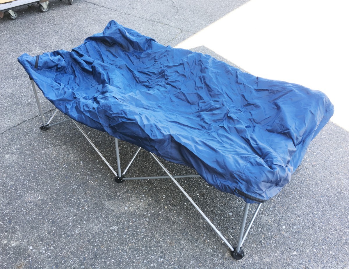 ★ 69188 アウトドア用ベッド エアーベッドスタンド W90xD169xH53cm キャンプ用ベッド 折畳ベッド アウトドア用品 中古 ★*拍卖