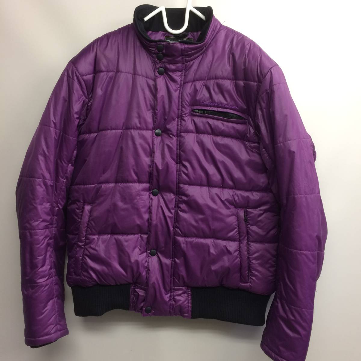 DOUBLE BLACK ダブルブラック 中綿入りライディングジャケット 肩肘背中にソフトプロテクター付き LLサイズ拍卖