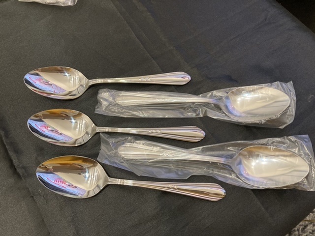 【3本400円 ステンレス製 サービススプーン 全長20.5センチ 拍卖