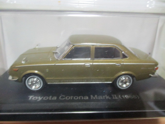 アシェット 1/43 「 トヨタ コロナ マークⅡ 」 1968y RT60型 オリーブ・グリーン ・送料 500円 レターパック発送/ブリスター未開封品拍卖
