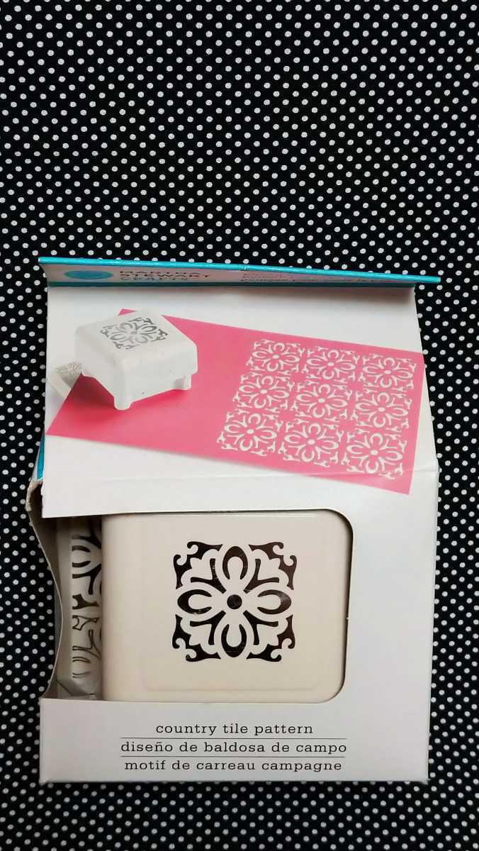 新品☆マーサスチュワート お好きな場所にパンチ カントリータイル 花柄 パターンペー パーラッピング ポーセラーツ Martha Stewart拍卖