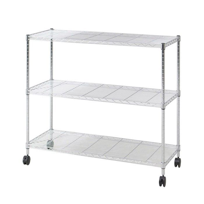 テレビラック幅75cm シルバーラック システムラック 75×35×58cm 3段 91784 TV-3CR拍卖