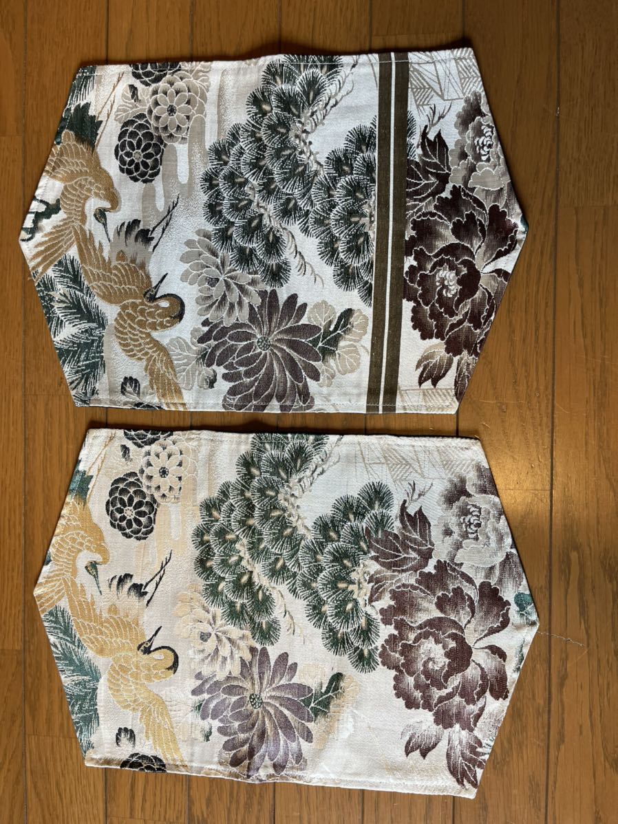 749 テーブルマット2枚セット和風 モダン 手作り 美品拍卖