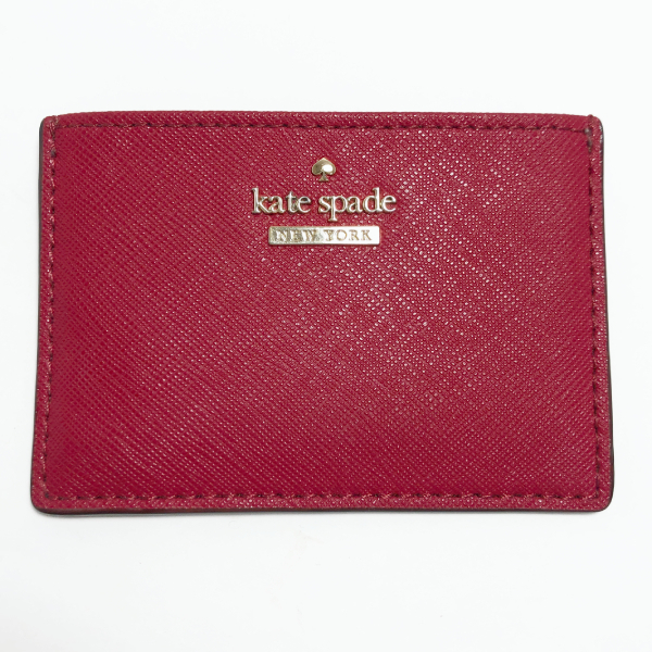 【美品・中古】kate spade ケイトスペード カードケース レッド 赤拍卖
