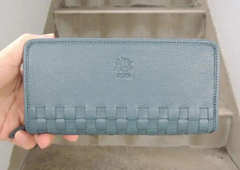 新品 送料込☆14800円 牛革☆メッシュ ラウンド 長財布拍卖