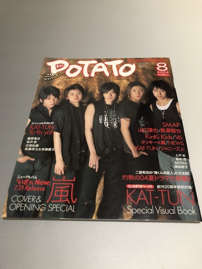 POTATO ポテト 2004/8 V6 SMAP TOKIO 嵐 KinKi Kids タッキー&翼 KAT-TUN NEWS 山口達也 長瀬智也 藤原竜也拍卖