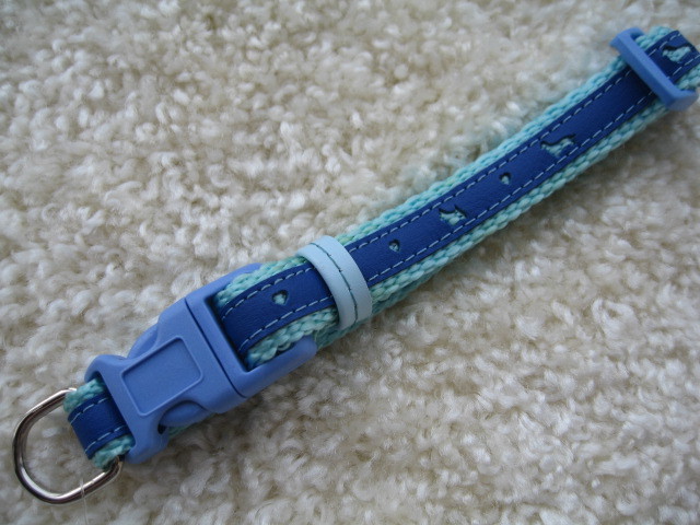 ★同梱お得★小型首輪-№40・NEWかわいいシリーズ・ブルー♪拍卖