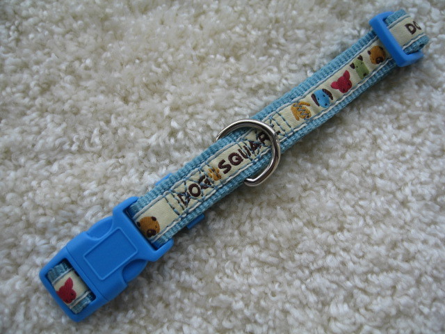 ★同梱お得★中型首輪-№3・DOGSQARE・ブルー♪拍卖