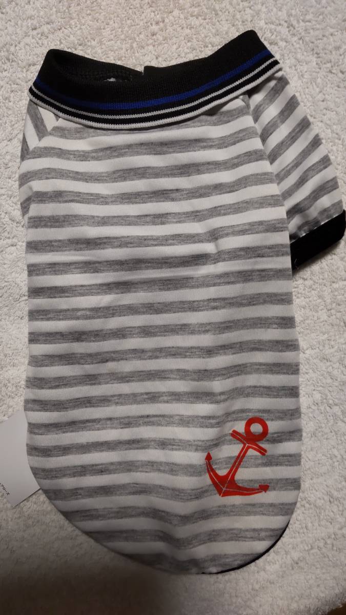 3号★ポロシャツ★④グレー×白ボーダー★いかり拍卖