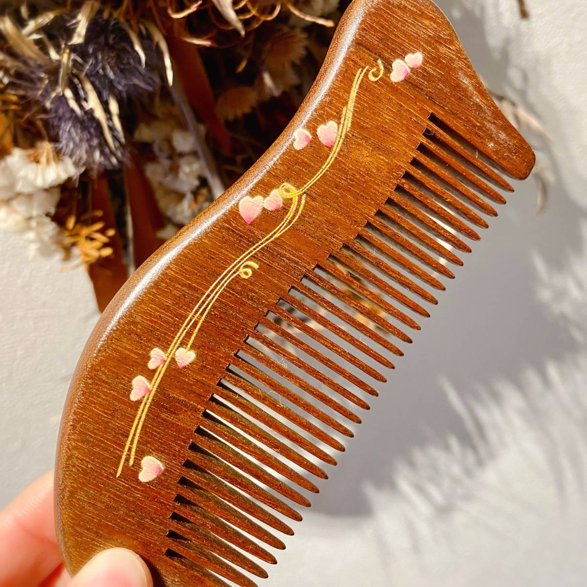 檀木 B型 櫛 運気アップ 厄除け お守り プレゼント くし クシ ブラシ拍卖