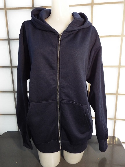 ボウメール ネイビー無地 Lサイズ 裏起毛 前ジップ パーカー ポリエステル100% 新品 BEAUMERE拍卖