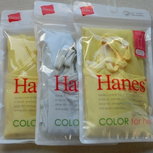 Hanesヘインズフィットキャミソール3枚 HW2-202 【L】1415 kyお 900円×3枚=合計 2,700円+税拍卖