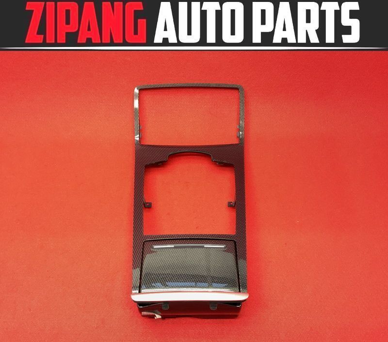 AU080 4E S8 5.2 クワトロ センターコンソール カーボン パネル/カップ ホルダー ◆ブラック系/4E1/2 858 601 ★程度まあまあ ◎拍卖