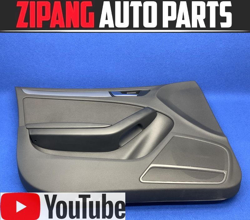 AU094 8K A4 アバント 1.8TFSI 前期 左フロント ドア トリム/内張り ◆合皮/ブラック 【動画有り】○★即決★拍卖