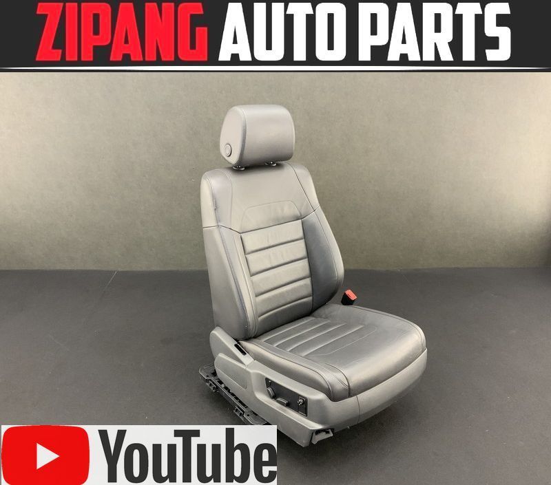 VW039 7L トゥアレグ V6 レザーPKG 後期 電動 本革 右フロント シート ◆ヒーター付き ★穴あき/破れなし ◎拍卖