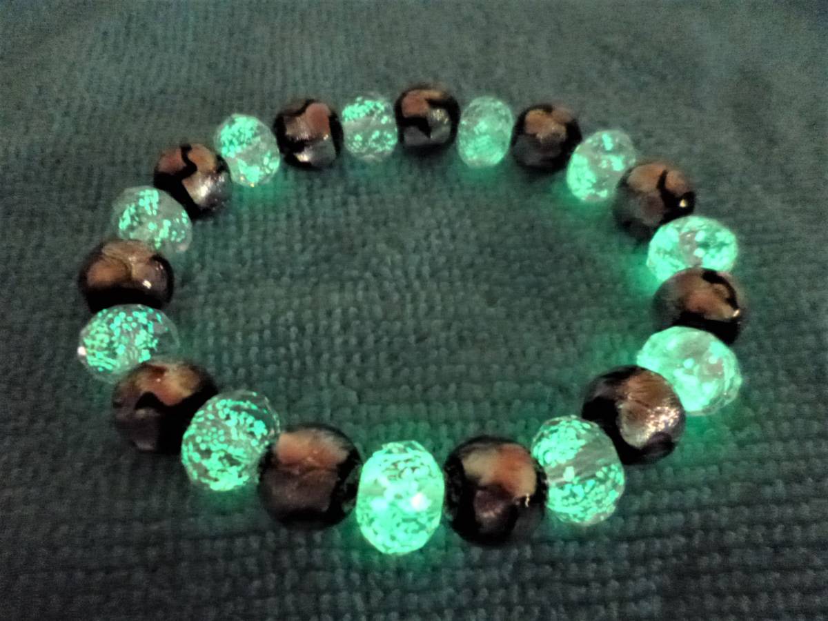 ☆暗闇で輝く☆蓄光とんぼ玉☆クリアーピンク☆きらきら輝く可愛いとんぼ玉☆ホタルガラス☆ピンクシルバー☆ ☆10mm☆ ☆16cm☆拍卖