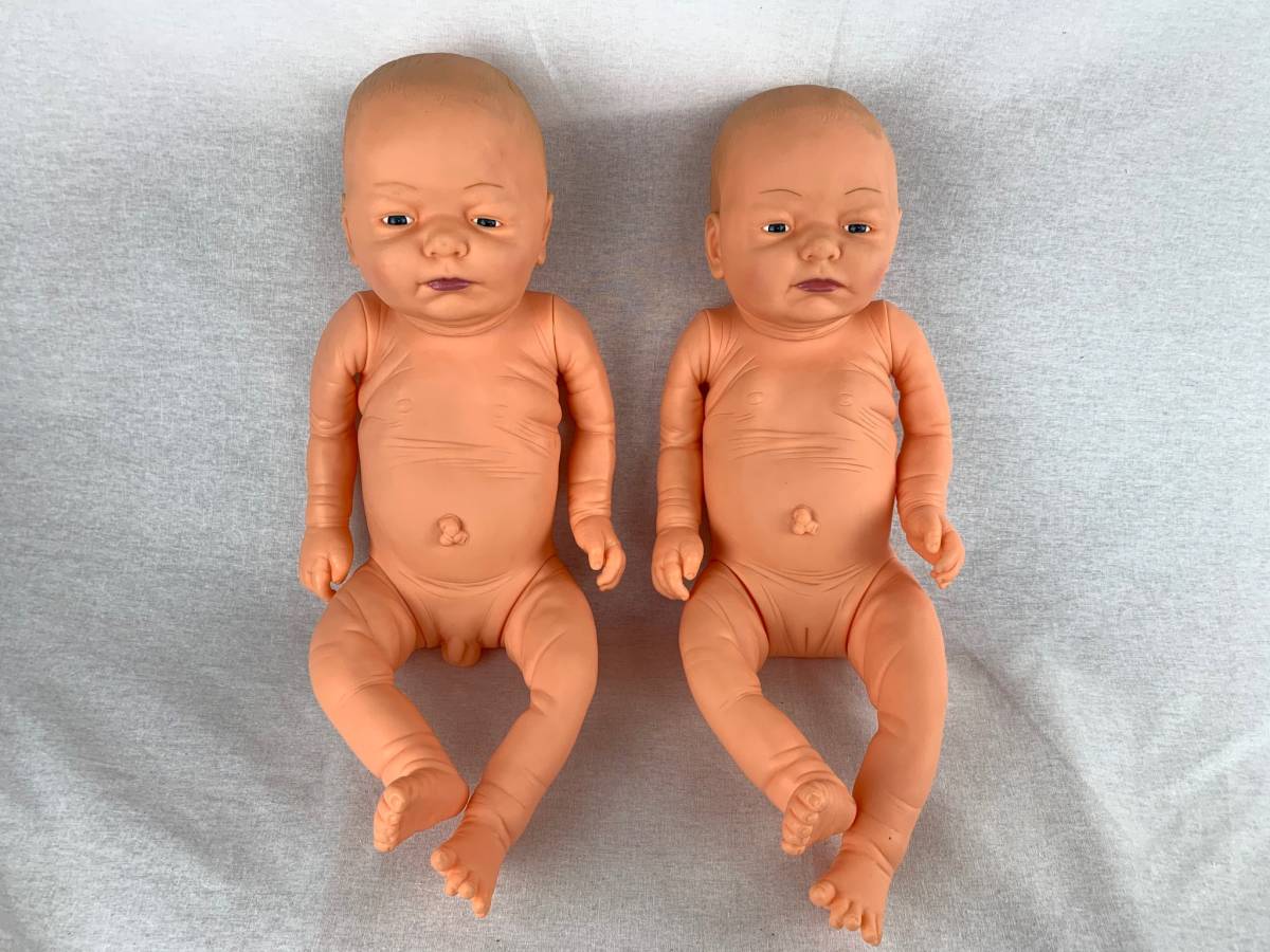 新生児(赤ちゃん) ケアモデル 男・女児 模型(約 50㎝/ 690g)×2体ペア拍卖