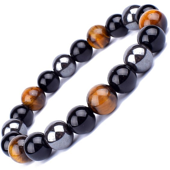 開運・健康維持に|タイガーアイ☆ブレスレッド 8mm×17cm 細身 イエロー 即日発送拍卖