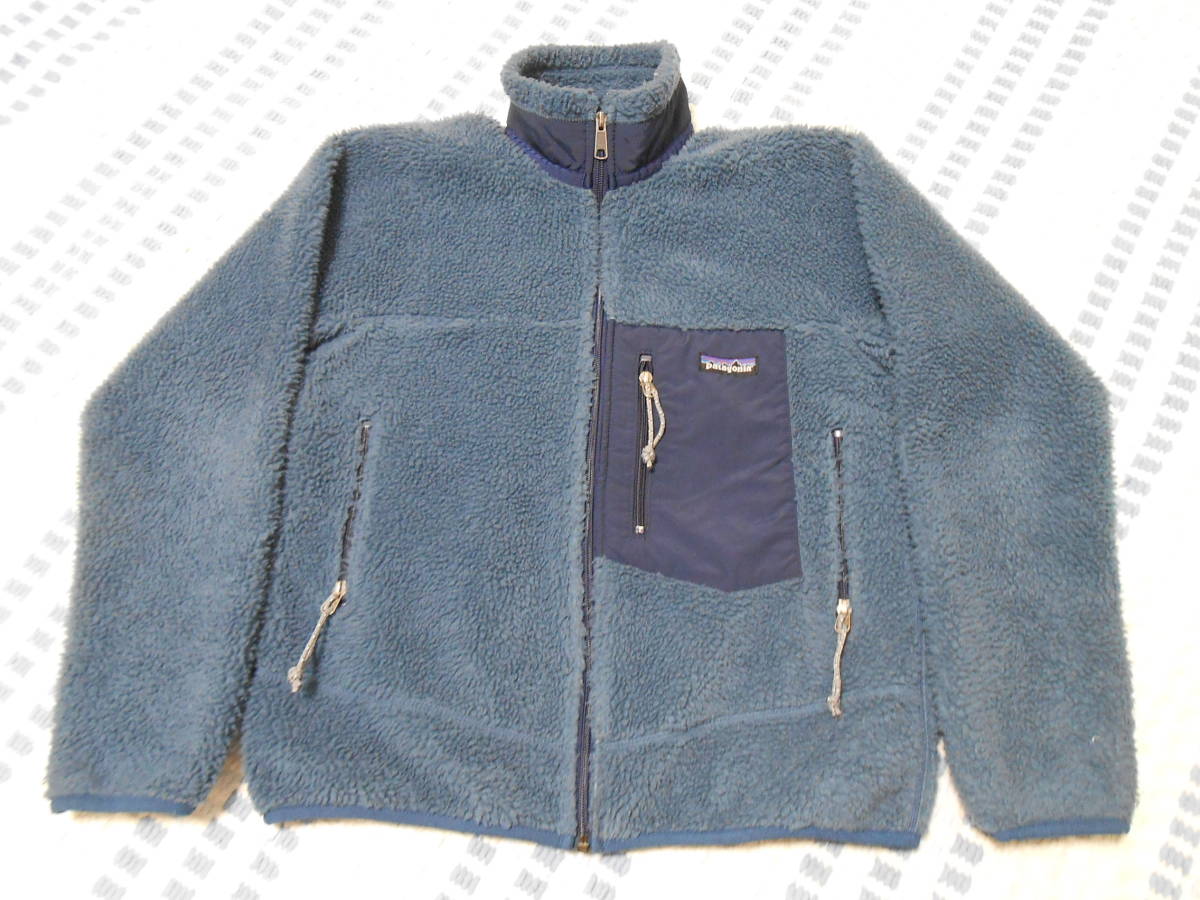貴重!00年USA製!パタゴニア レトロX フリースジャケット 藍色?ブルー XS カーディガン グリセード ダスパーカ patagonia拍卖