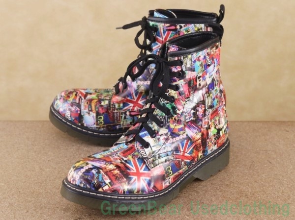 Q473◆レディース【ARIZONA】レディースブーツ マルチカラー 24cm拍卖