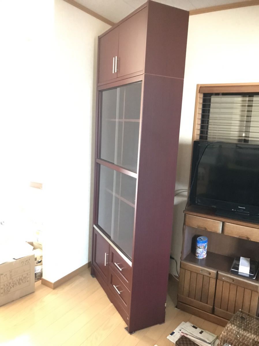 POMONA 本棚 キャビネット ポモナ 昭和レトロ家具 ワインレッド 2分割 岐阜市発 手渡し可能 ニセ販売サイトに勝手に掲載中、注意!拍卖