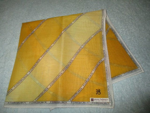 ピエールバルマン イエローハンカチ 未使用拍卖