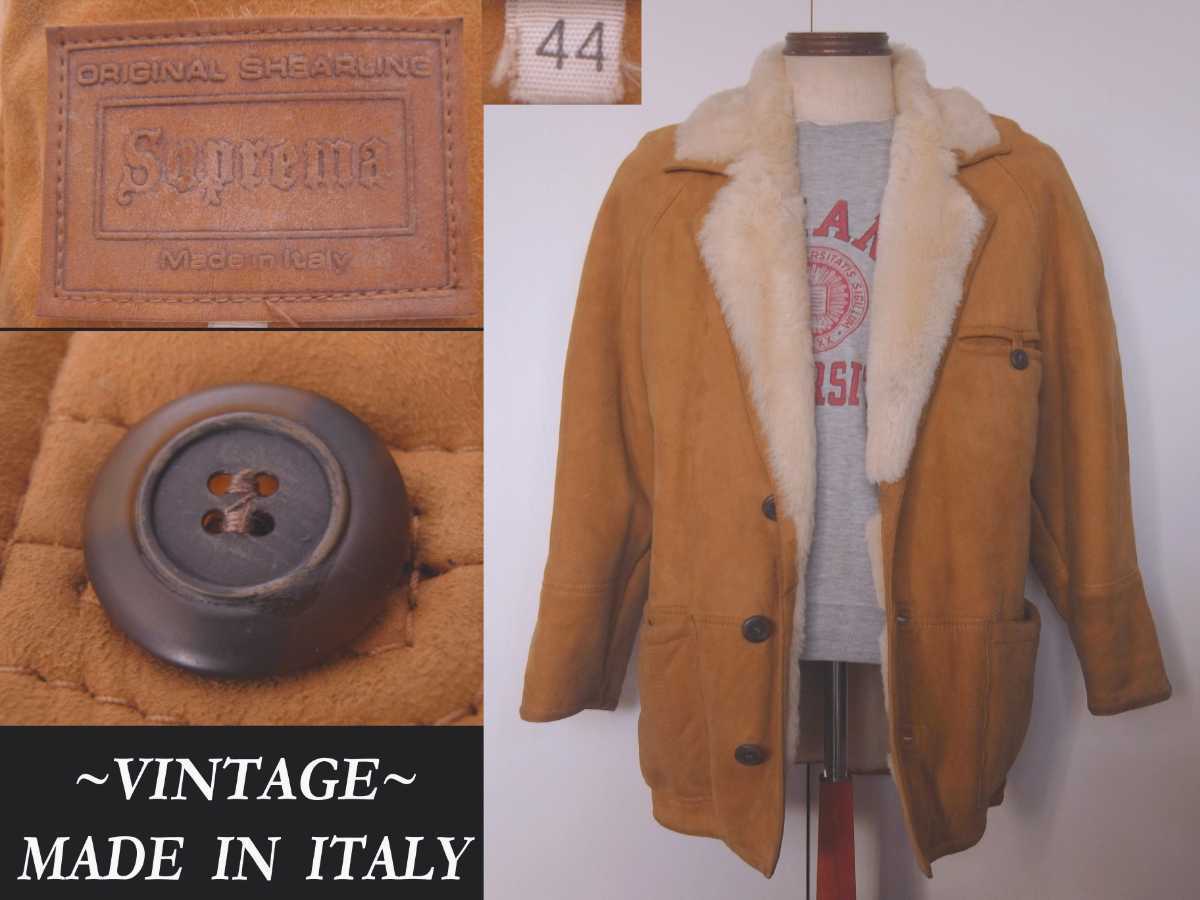 80s ビンテージ SUPREMA シュペルマ sheep ムートン coat ランチジャケット ITALY イタリア製 VINTAGE コート schot ガーメンツ RRL モデル拍卖