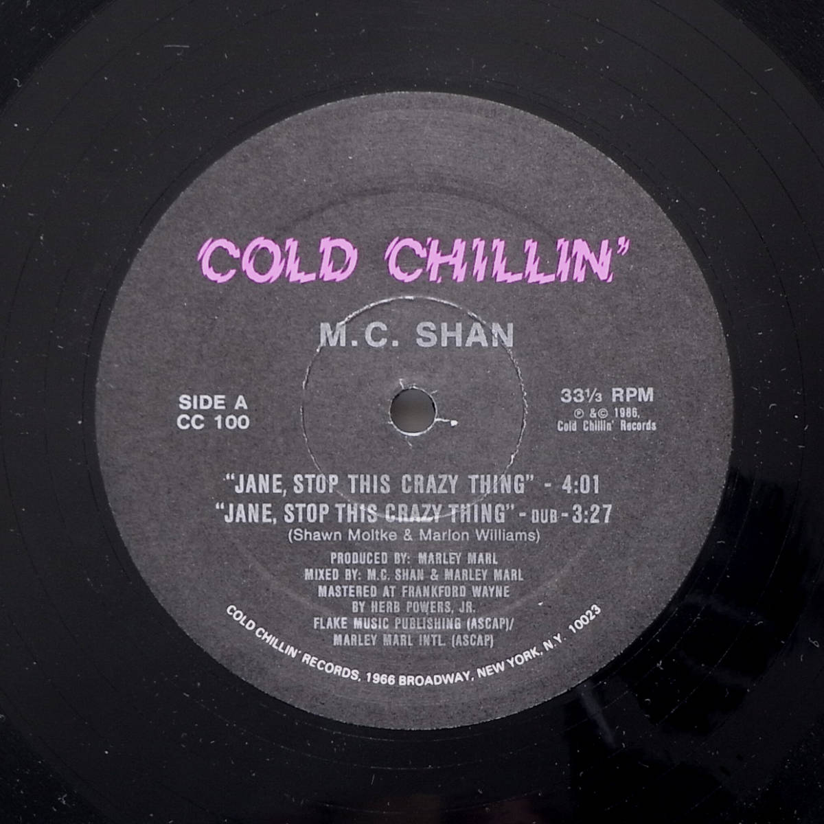 ■M.C. Shan■☆Jane, Stop This Crazy Thing / COCAINE☆Marley Marlプロデュース拍卖