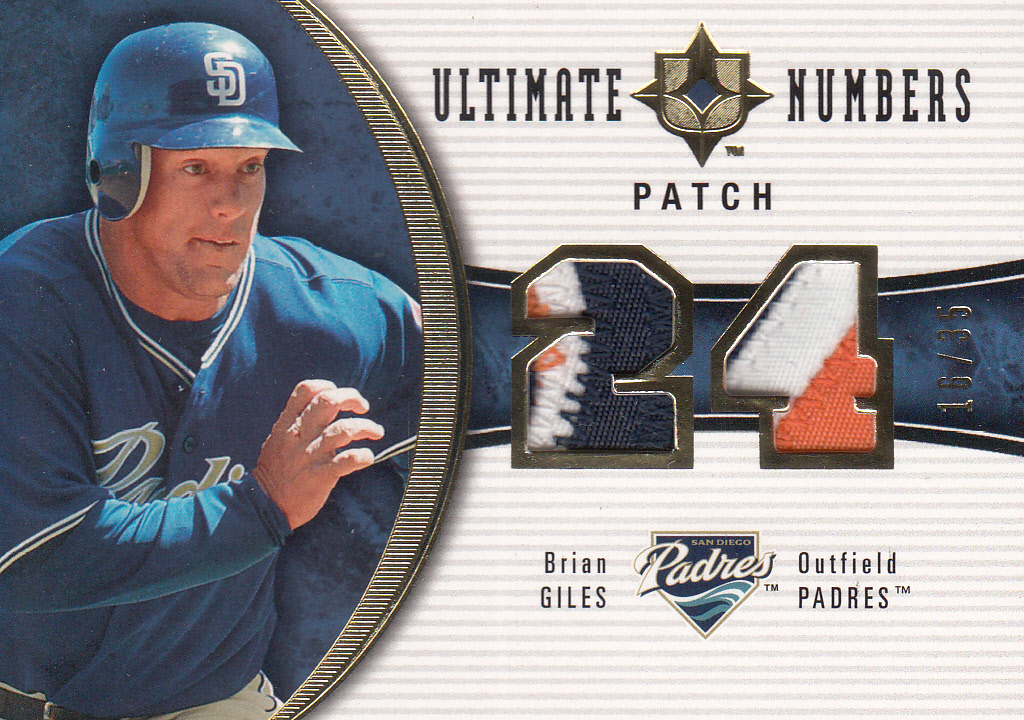2004 UD ULTIMATE NUMBERS 'BRIAN GILES' 16/35 GAMEUSED PATCH拍卖