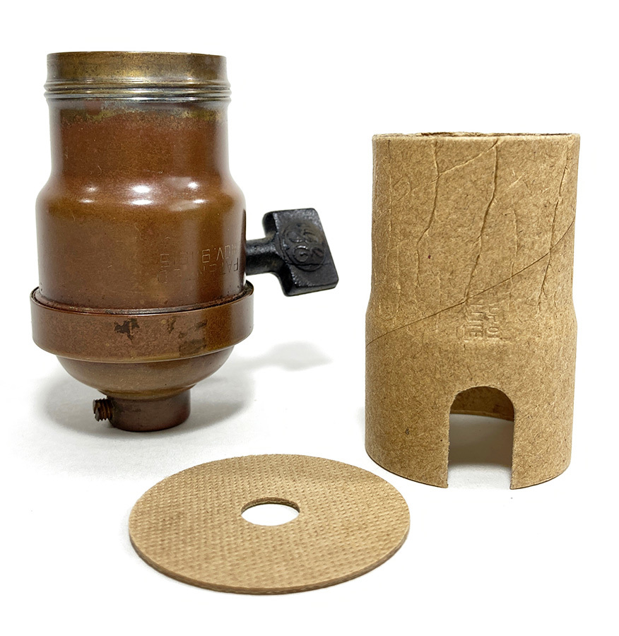 【絶縁体のみ】新品 U.S.A. アンティーク ソケット用/ペーパーインシュレーター/ランプ/照明/ベンジャミン/店舗什器/ビンテージ/修理パーツ拍卖