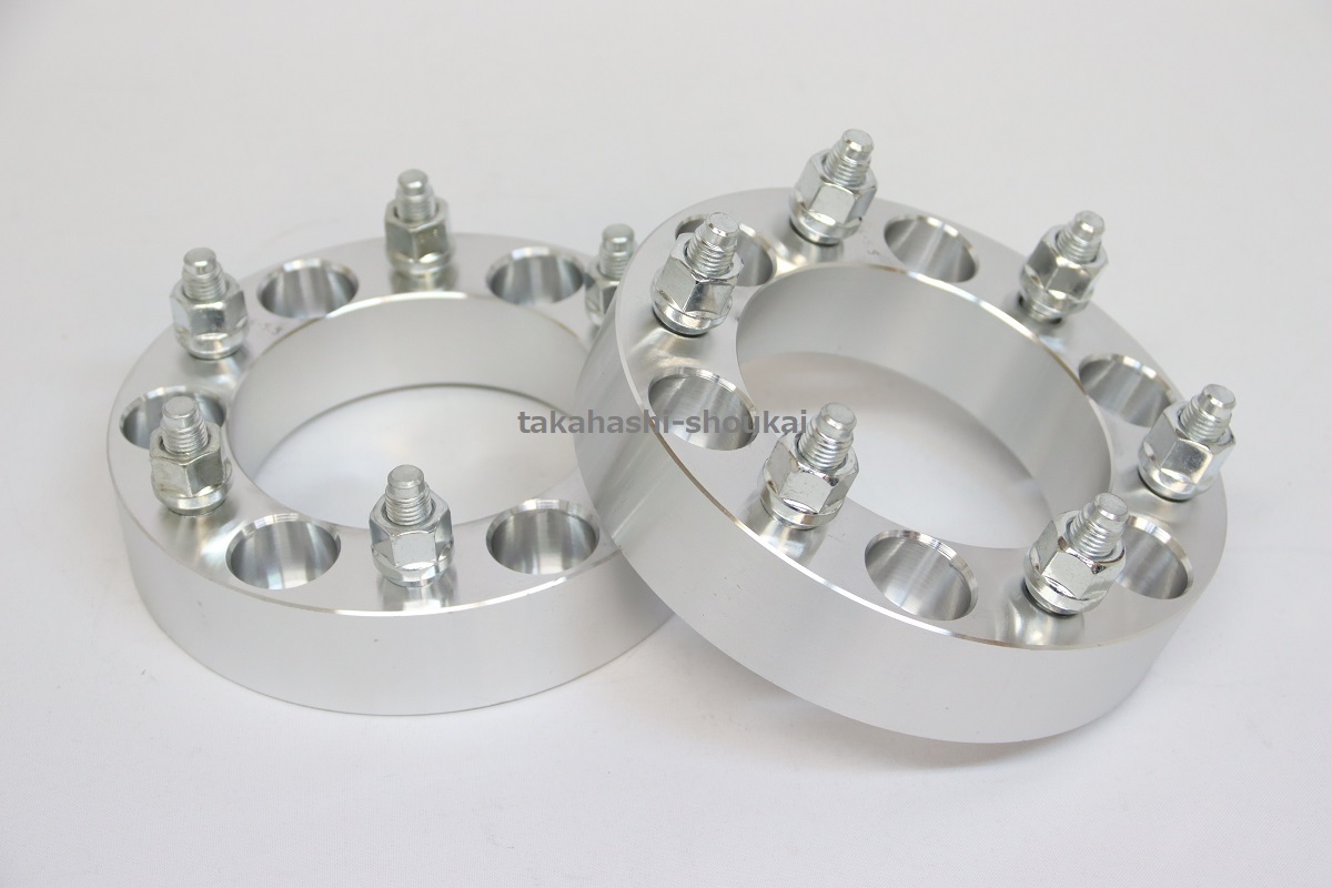 6穴 PCD139.7 ワイドトレッドスペーサー 20mm 2枚 【内径108mm・ねじM12-P1.5】ハイエース 他拍卖