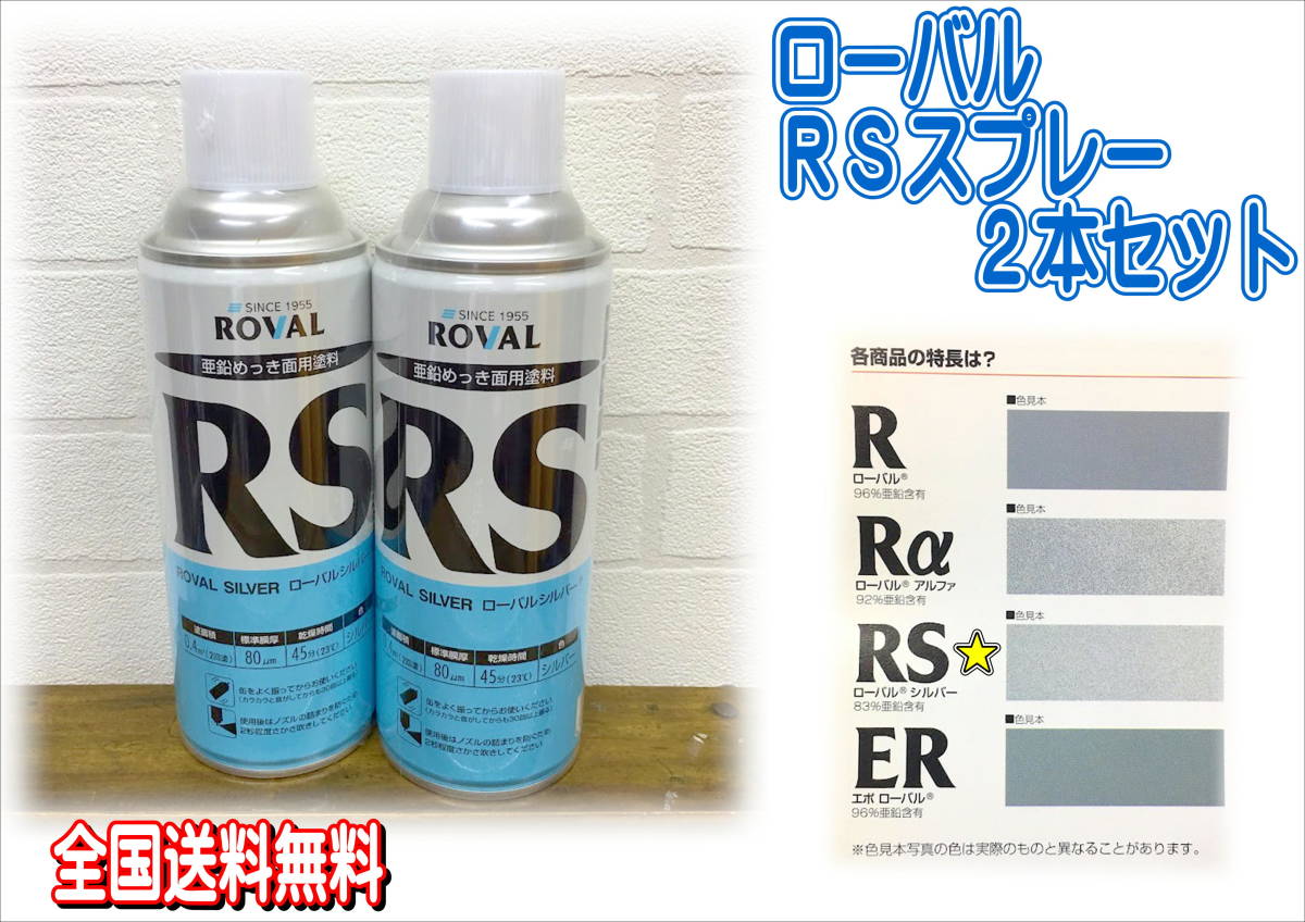 (在庫あり)ローバル RSスプレー 420ml 2本セット 全国送料無料 補修 鈑金 錆止め拍卖