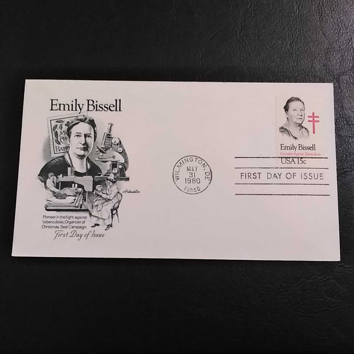 ◎アメリカ初日カバー!America First days Issue 1980 EMILY BISSELL 送料84円拍卖