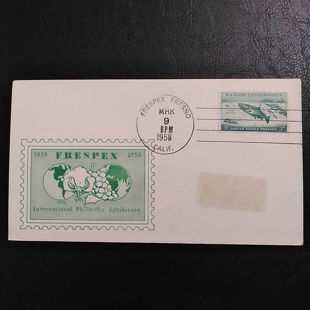 ★アメリカ初日カバー!America First days Issue 1958年 wildlife conservation FRESPEX 送料84円拍卖