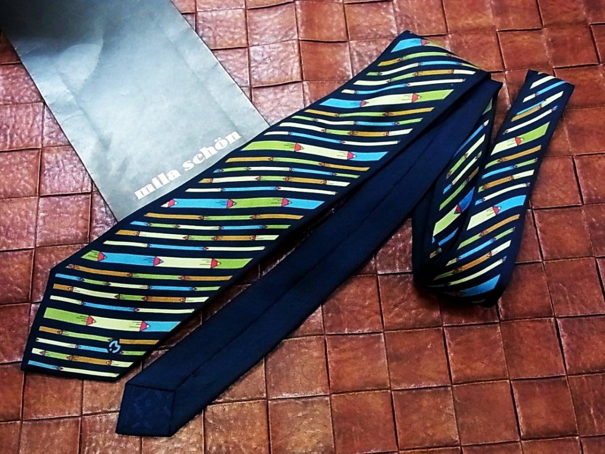 ●1799●良品●ミラショーン【Mロゴ入】ネクタイ拍卖