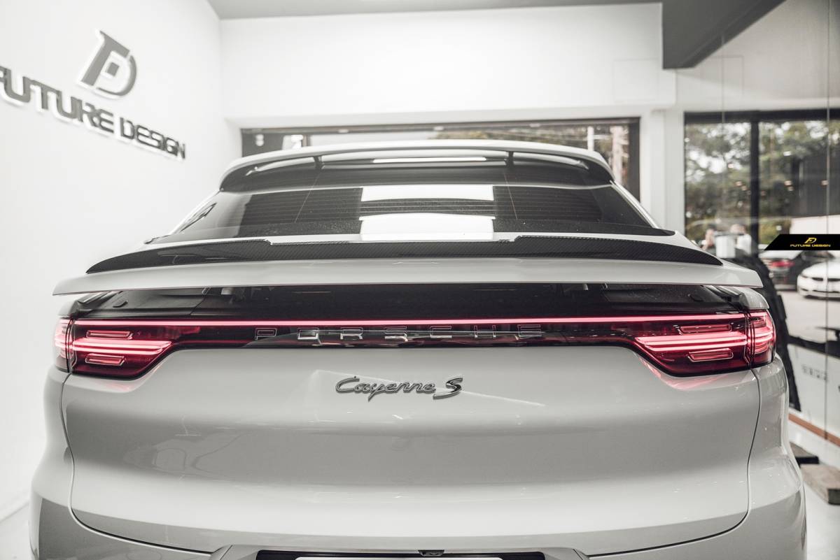 【FUTURE DESIGN 正規品】PORSCHE ポルシェ Cayenne カイエン Coupe クーペ 9Y0 リアスポイラー 本物DryCarbon ドライカーボン エアロ拍卖