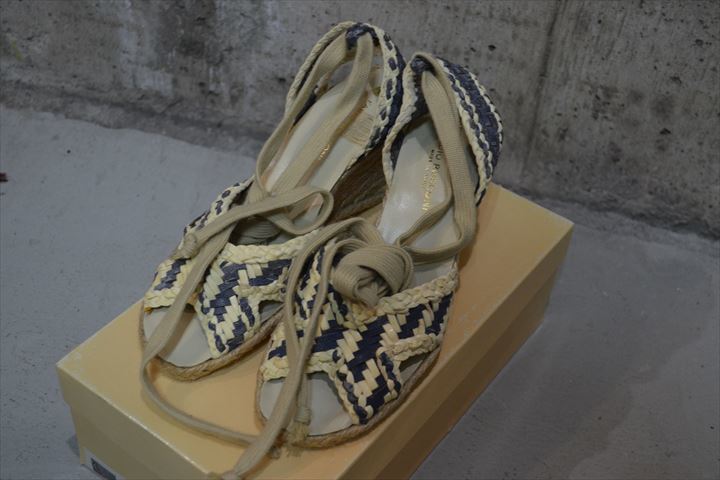 ファビオルスコーニ FABIO RUSCONI ウェッジソール エスパドリーユ サンダル シューズ 靴 36 C6902拍卖