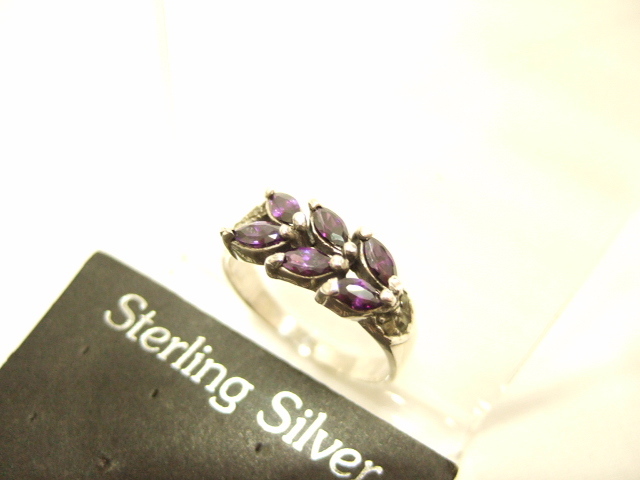 横浜最新 シルバー925SILVER 銀♪魅惑のアメジスト風アートリング 13~18.5号 メンズレディース 送料220円ξgRξ ξアンティーク指輪b75z拍卖