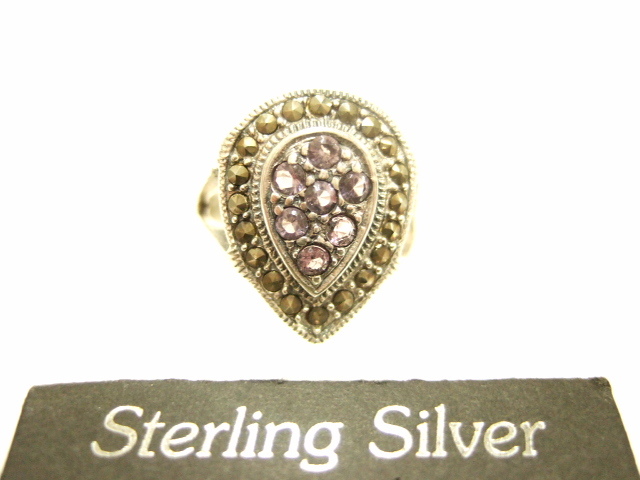 横浜最新 シルバー925SILVER 銀♪魅惑のアメジスト風マーカサイトリング 11又は14又は19号 メンズレディース 送料290円ξgRξ ξ指輪b77z拍卖