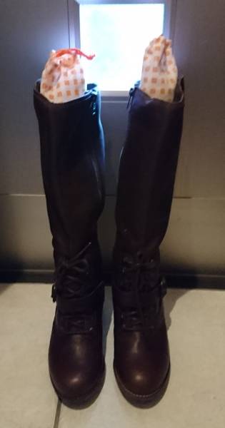 ①Timber Land ティンバーランド ロングブーツ 茶waterproof24.5拍卖