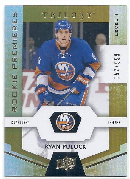 16-17 UD Trilogy Ryan Pulock Rookie Premieres /999拍卖