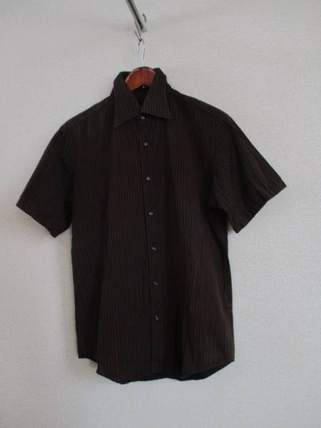 MENSBIGI緑ストライプ半袖シャツ(USED)11317)拍卖