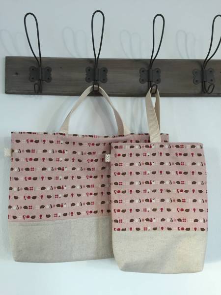 ハンドメイド*レッスンバッグ*シューズバッグ*北欧柄*入園入学拍卖