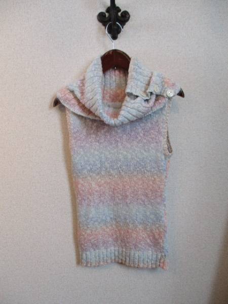 Vignyマルチボーダーオフタートルノースリーブニット(USED12717)拍卖